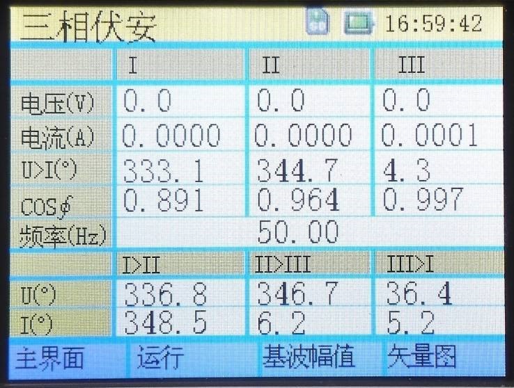 三相伏安-基波測(cè)量